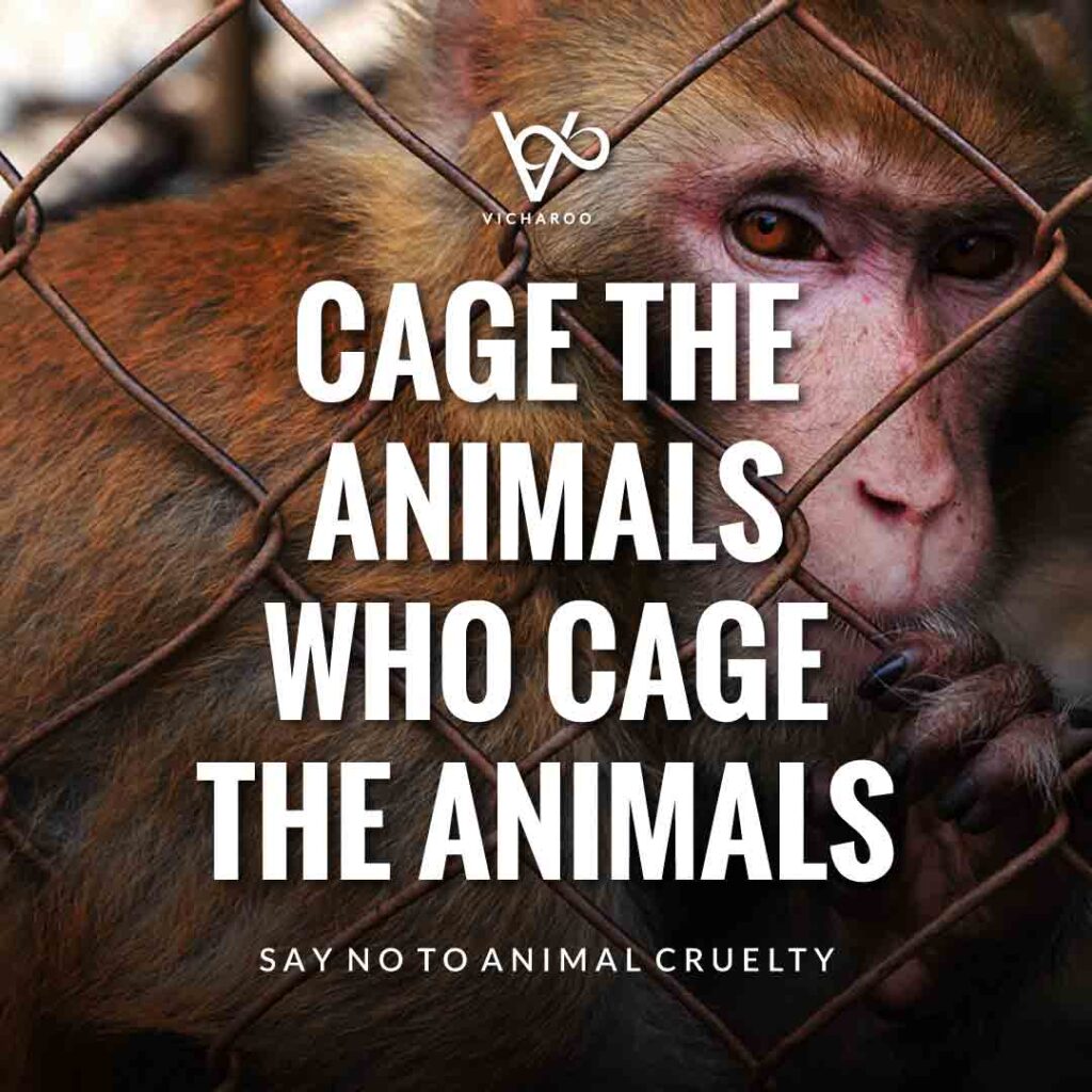 Cage the animals who cage the animals | World Animal Day | International Animal Rights Day Slogans & Quotes