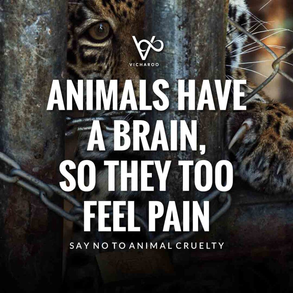 Animals have a brain, so they too feel pain | World Animal Day | International Animal Rights Day Slogans & Quotes