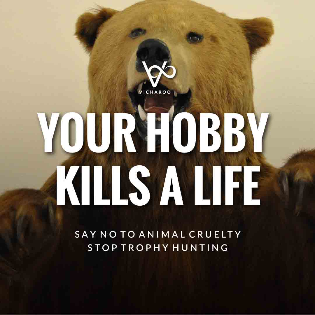 Your hobby kills a life | Trophy Hunting | World Animal Day | International Animal Rights Day Slogans & Quotes