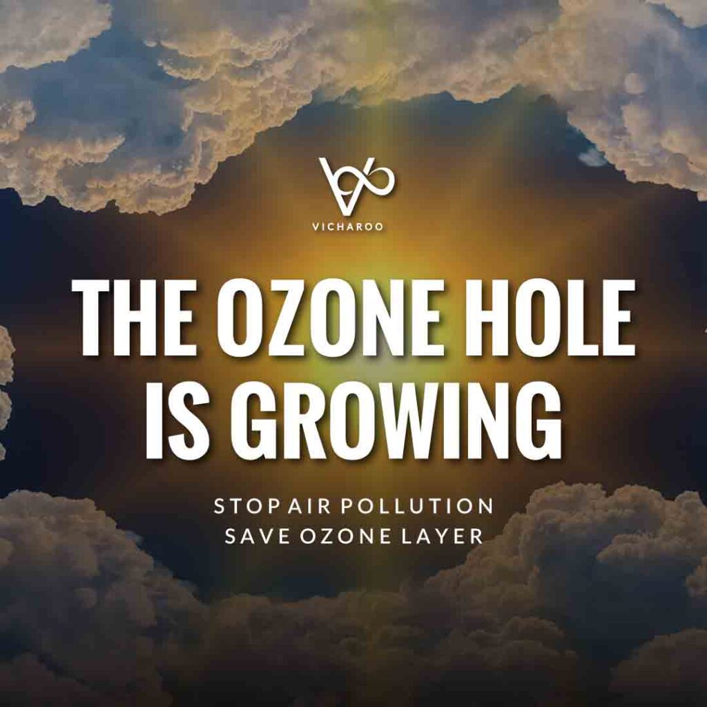 The ozone hole is growing | Air Pollution Slogans and Quotes