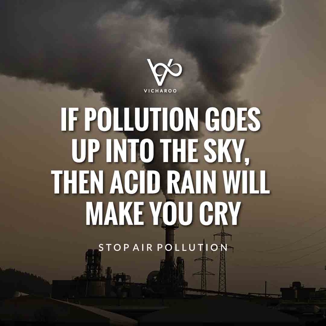 If pollution goes up into the sky, then acid rain will make you cry
