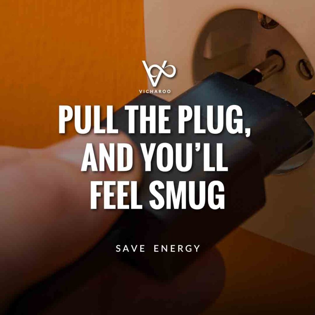 Pull the plug, and you'll feel smug | Save Energy Slogans | National Energy Conservation Day | Vicharoo