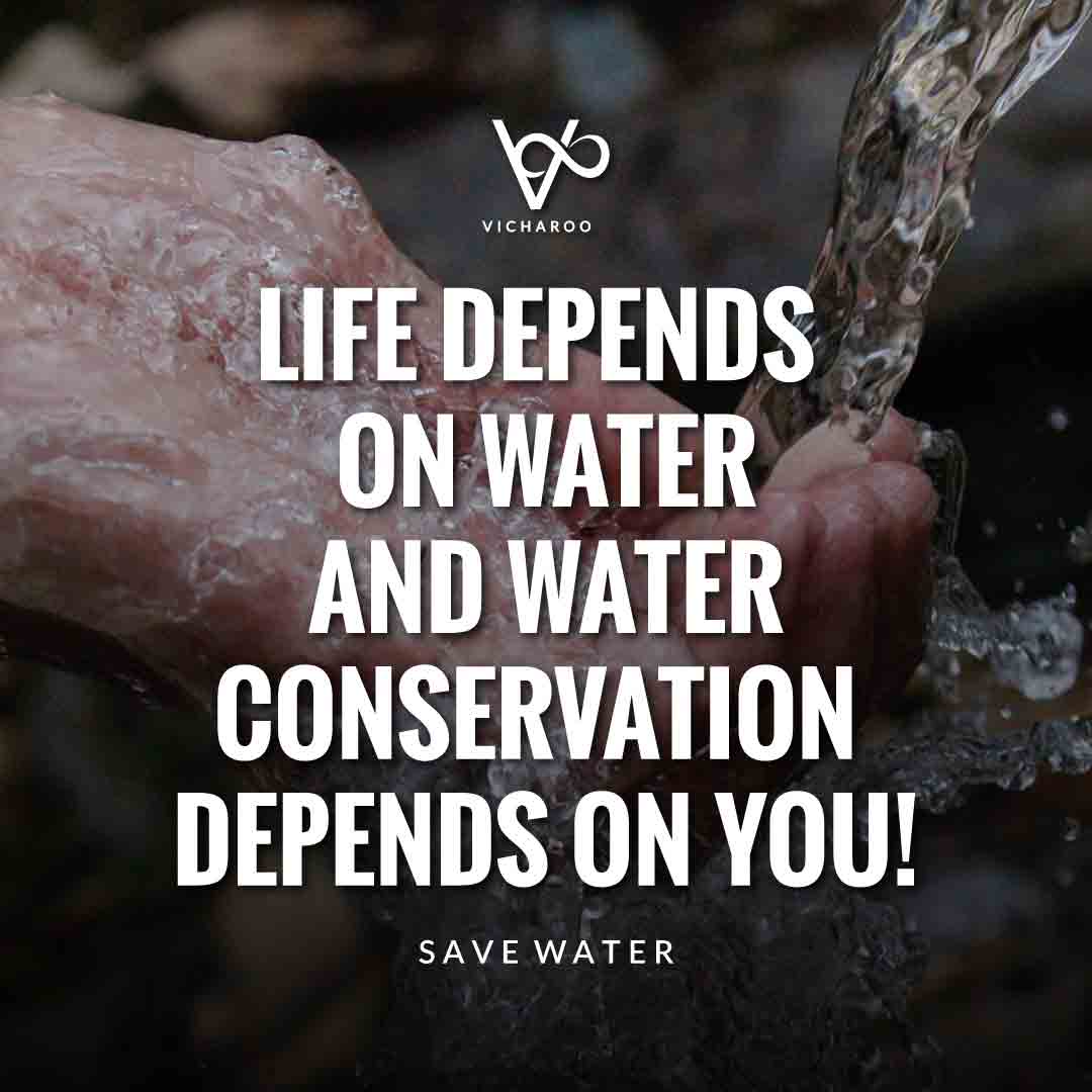 Life depends on water and water conservation depends on you | Save Water | Water Conservation Slogans and Quotes