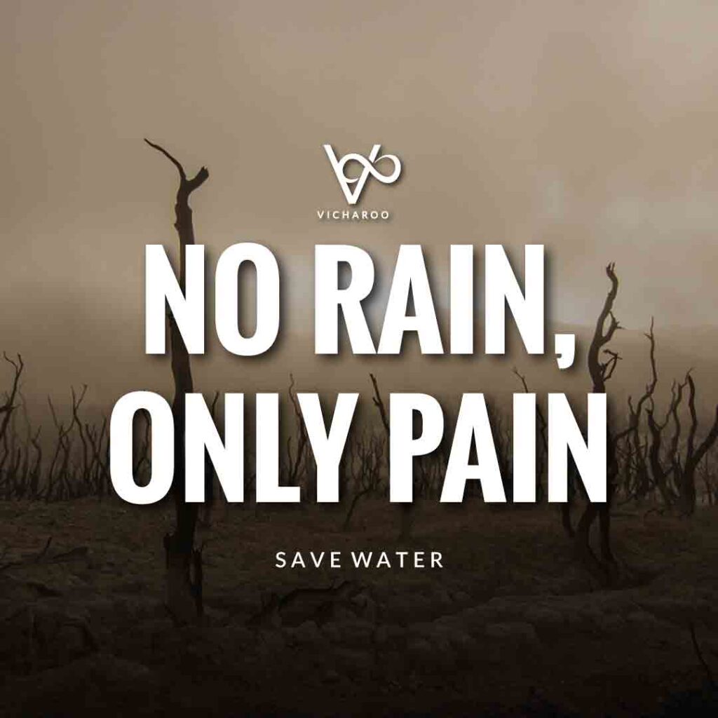 No rain, only pain | Save Water | Water Conservation Slogans and Quotes