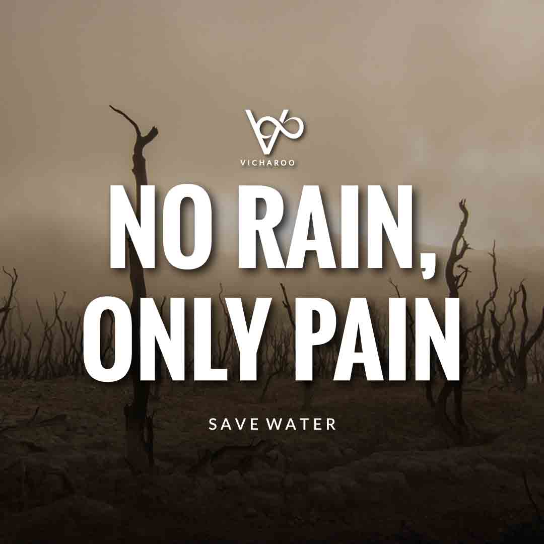 No rain, only pain | Save Water | Water Conservation Slogans and Quotes