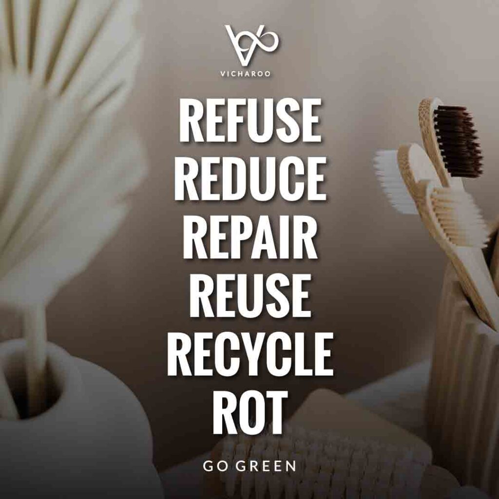 Refuse Reduce Repair Reuse Recycle Rot | Waste Management Slogans & Quotes | Vicharoo