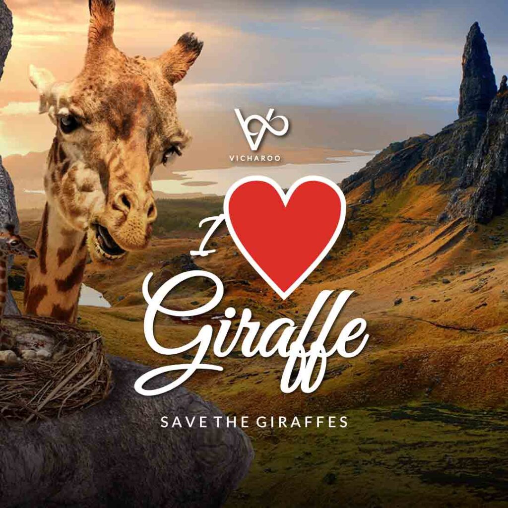I love Giraffe | Save Giraffes Slogans | World Giraffe Day