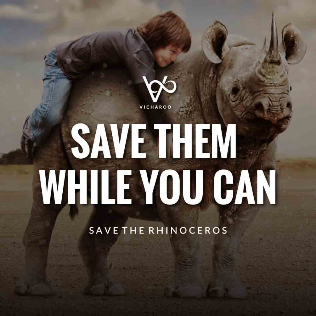 Save them while you can | Save Rhinoceros Slogans | World Rhino Day