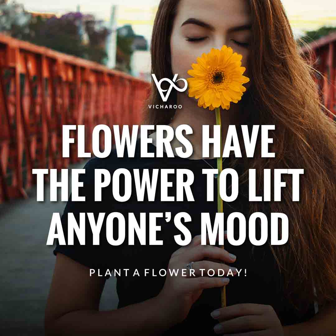 Flowers have the power to lift anyone’s mood | Gardening Slogans and Quotes | Plant a Flower Day | National Water a Flower Day