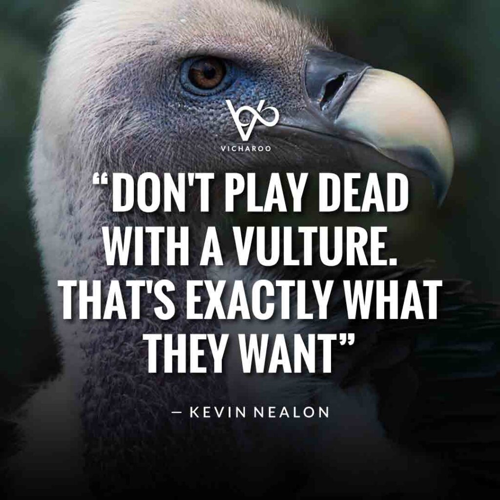 Don't play dead with a vulture. That's exactly what they want. — Kevin Nealon | Save Vultures Slogans & Quotes | International Vulture Awareness Day