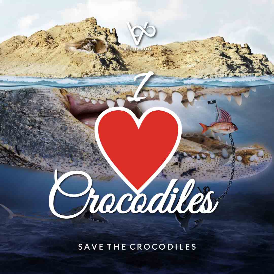 I love crocodiles | Save Crocodiles Slogans and Quotes | World Crocodile Day